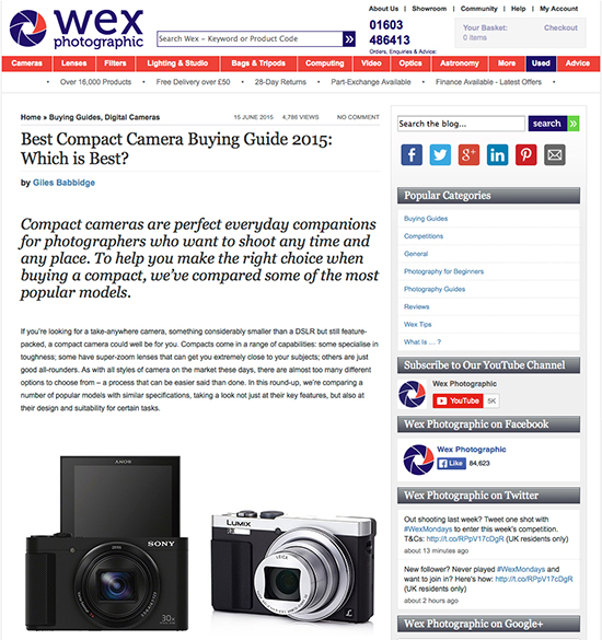 TAP_Wex Blog_Compact Camera Buyers Guide, 2015